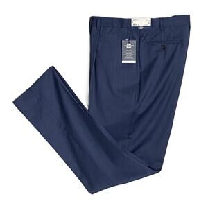 Hart Schaffner Marx Traveler Men's 42R Dress Pant Chicago Fit Wool Blue NEW
